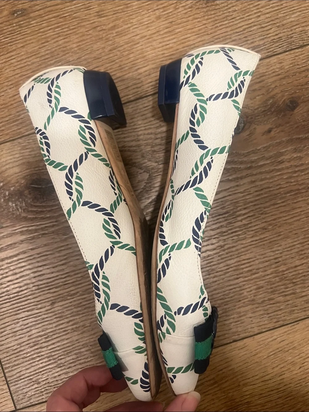 Tory Burch Maritime Ankle Wrap Flats Size 6 1/2M